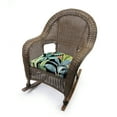 thumbnail image 5 of Jordan Manufacturing 18" x 18" Hatteras Ebony Black Floral Square Tufted Outdoor Wicker Seat Cushion with Rounded Back Corners (2 Pack), 5 of 13