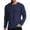 Dark Blue(New), variant on Men's Fashion Solid Color Waffle Weave Casual Long Sleeve Crew Neck Pullover Comfortable Basic Tops