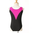 thumbnail image 5 of TiaoBug Kids Girls Sleeveless Metallic Splice Gymnastic Leotards Athletic Bodysuit Jumpsuit, 5 of 7