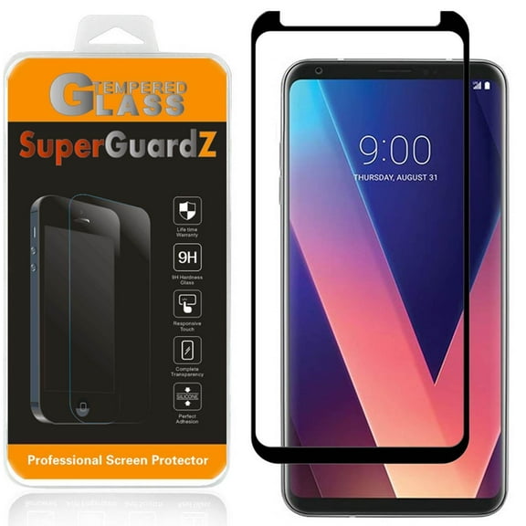 For LG V30 / LG V30  / LG V30S ThinQ - SuperGuardZ Full Cover Tempered Glass Screen Protector, Edge-To-Edge, 9H, Anti-Scratch, Anti-Bubble, Anti-Fingerprint
