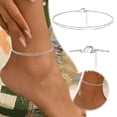 thumbnail image 2 of Mini Chaîne Cheville - Alliage à 2 Couches, Extensible, Design Minimaliste, Bijoux d'Été pour Femmes/adolescentes, Cadeau pour Plage, Fêtes, 2 of 4