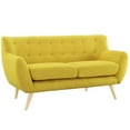 thumbnail image 2 of Modway Remark Modern Upholstered Fabric Loveseat in Sunny Yellow, 2 of 5