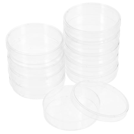 SOPOTUTU 10-Pack Clear 6cm Petri Dishes Transparent Culture Plates for Laboratory Use and Scientific Experiments