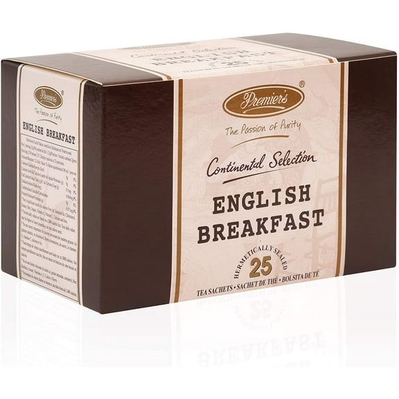 Premier's English Breakfast Tea, Continental Selection, 25 Tea Bags,  1.76 oz (50g)