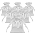thumbnail image 1 of TOPTIE 50 PCS White Satin Gift Bags 4x6 Inches, Jewelry Bags with Drawstrings, Party Favors, 1 of 6