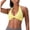 Yellow-S, variant on Triangle Cutout Back Sports Bra Quick Dry Swimwear Top Elastic Removable Padding For Yoga Surfing Water Activities