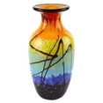 thumbnail image 2 of 10.5 Mouth Blown Art Glass Urn Shape Decorative Vase, 2 of 4