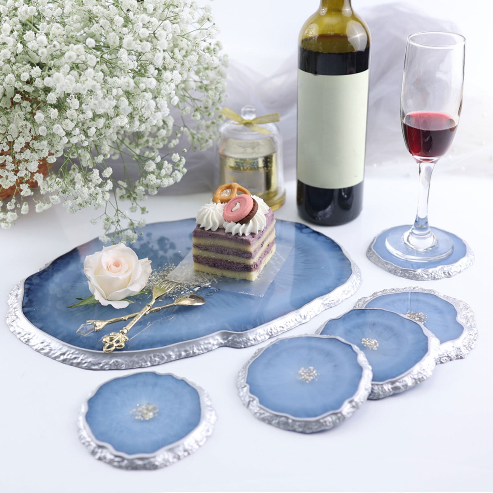 5 Pcs Silicone Irregular-shaped Jewelry Epoxy Resin Mold Tray Casting for Jewelry Storage