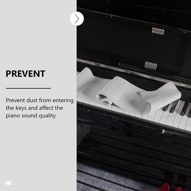 LOLIPPYY 2Pcs Piano Keyboard Cloth Protective Cover Fabric Dirt Proof for Electronic and Acoustic Keyboards