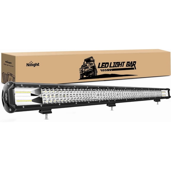 Nilight LED Light Bar 37Inch 468W Triple Row Flood Spot Combo Off Road Work Light Fog Light For Rv Atv SUV Boat Jeep Lamp Tractor Marine Off-road Lighting