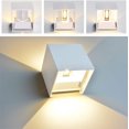 thumbnail image 2 of Modern 12W LED-vägglampa/utomhusvägglampa, vattentät justerbar strålvinkel, aluminiumlegeringshölje, vit-3000K, 2 of 5