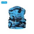 thumbnail image 3 of Uxcell Neck Gaiter, 4 Pack Breathable Cooling Face Cover Scarf for Cycling Running, Camo Dark Blue, 3 of 6