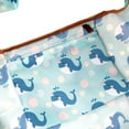 thumbnail image 5 of Wrapables Foldable Tote Nylon Reusable Grocery Bag (Set of 2), Blue Whales, 5 of 5
