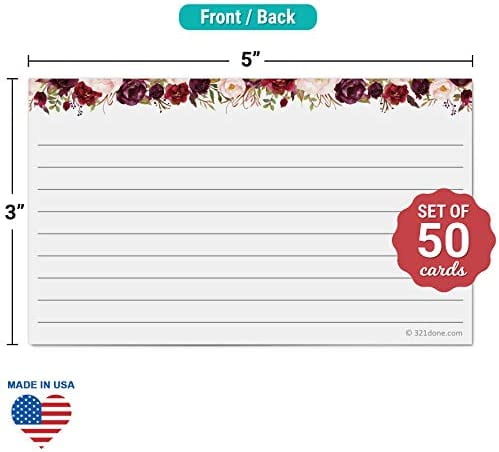 3x5 Printable Decorative Index Cards – Candid With a Side of Curls