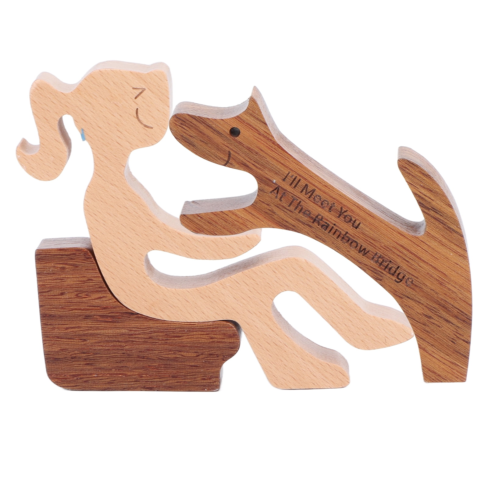 Handmade Dog Memorial Sculpture - Wooden Pet Loss Gift For Comfort & Remembrance