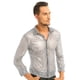 thumbnail image 4 of Camiseta de discoteca de los años 70 para hombre, ropa de disfraces holográfica con lentejuelas brillantes, malla transparente, ropa de club, camiseta de actuación de baile de discoteca, 4 of 5