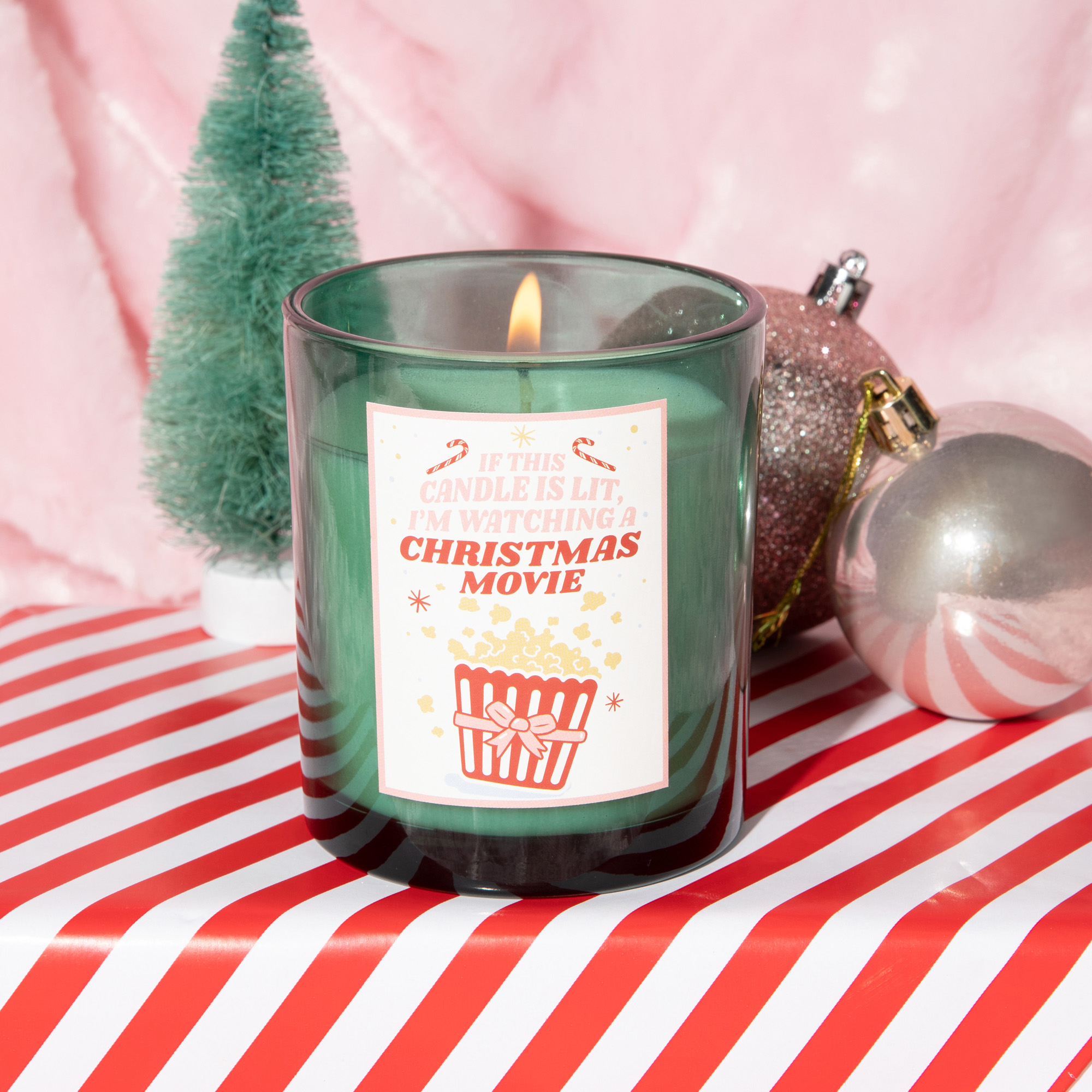 Mainstays 1-Wick Glass Jar Candle, If This Candle Is Lit, Alpine Forest Scent, 7 oz