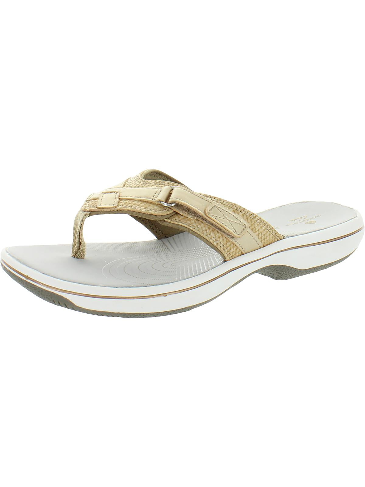by Clarks Womens Breeze Flip-Flop Thong Thong Sandals - Walmart.com