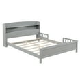 thumbnail image 5 of Miniyam Full Size Bed with Bookcase, LED Motion Sensor Light for Kids and Teens, Gray, 5 of 7