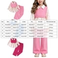 thumbnail image 4 of mgoYE Toddler Girls Clothes Long Sleeve Ruffle Top and Pants 2Pcs Fall Winter Outfits, 4 of 9