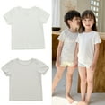 thumbnail image 5 of YTDSCS 2-10T Kids Baby Girls Summer T Shirt Tees Tops Short Sleeve T Shirt Cotton Crew Neck Shirt Casual Solid Color T Shirt, 5 of 8