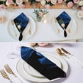 thumbnail image 2 of Blue Rose Cloth Napkins, Vintage Abstract Garden Flower Floral Black Washable and Reusable Dinner Napkins Set of 4, Table Napkin for Kitchen Party Birthday Wedding Hotel Housewarming 20"x20", 2 of 8