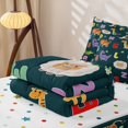 thumbnail image 5 of Homewish Cute Sheep Giraffe Zipper Twin Comforter Sets with Fitted Sheet and 2 Pillowcases For Boys,Jungle Animal Dinosaur Zipper Bedding Set For Dino Lover,Reversible,4 Pieces, 5 of 7