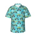 thumbnail image 2 of Picia Cartoon Monster Truck Gentle Cotton Regular Fit Short Sleeve Casual Hawaiian Shirt for Men-XX-Large, 2 of 9