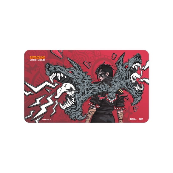 Riftbound: League of Legends TCG Unleashed Vi – Official UVS Games Neoprene Gaming Mat with Stitched Edges – 24 x 14 Inch Card Game Playmat