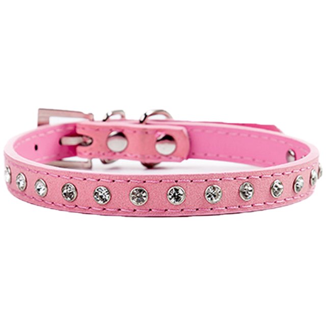 Apuakthei Collar de cuero grueso y ancho con remaches para perros. Adecuado para cuellos de 14" a 17", variedad mediana.