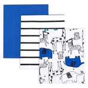 Little Star Organic Baby Boy 3 Pk Burp Cloths, One Size