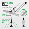 thumbnail image 7 of VIVOSUN 36" Landscape Rake, Aluminum Floating Rake with 8.5 FT Long Handle, Long Rope, All-Purpose Metal Floating Lake Rake, Multifunctional Foldable Weed Rake for Loosening Soil, Lawn Care and Lake, 7 of 7