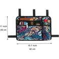 thumbnail image 2 of EP Walker Bag Basket with Cup Holder Suit for Adult Folding Walkers Rollator Organizer Carry Storage Pouch Water-Resistant Armrest Accessories for Seniors, Elderly, Handicap (foliage), 2 of 7