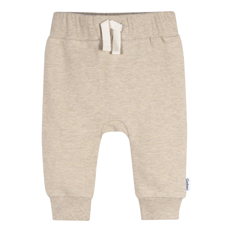 Gerber Baby Jogger Pants, 3-Pack, Neutral, Newborn-5T photo 4