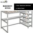 thumbnail image 6 of Bellemave Twin Size Loft Bed with Desk and Shelves, Wood  Loft Bed Frame with 4 Tier Storage Rack (Gray), 6 of 10