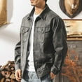 thumbnail image 2 of Fgnfyis Mens Jackets Waxed Casual Jacket Outdoor Windproof Lightweight Utility Work Coat with Multiple Pockets for Streetwear Mens Winter Coats Grey XXXXXL, 2 of 6