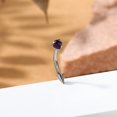 thumbnail image 3 of Amethyst G23 Titanium Eyebrow Stud 16G Curved Barbell Helix Cartilage Lobe Daith Rook Conch Tragus Auricle Snug Orbital Piercing Jewelry, 3 of 7
