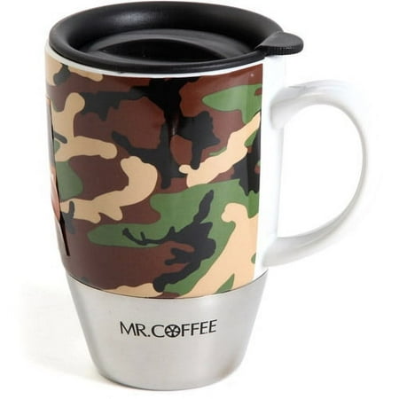 Mr. Coffee Couplet 15 oz Camouflage Mug with Lid