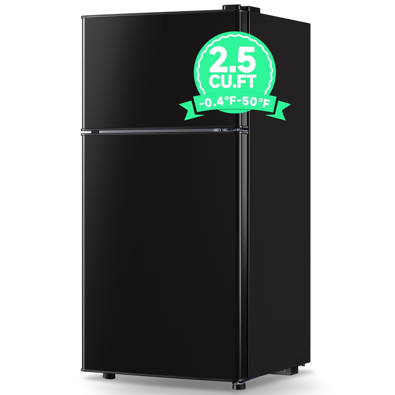 TACOOL 2.5Cu.ft Small Refrigerator Mini Fridge for Dorm with Drink Holder and Egg Tray, Black