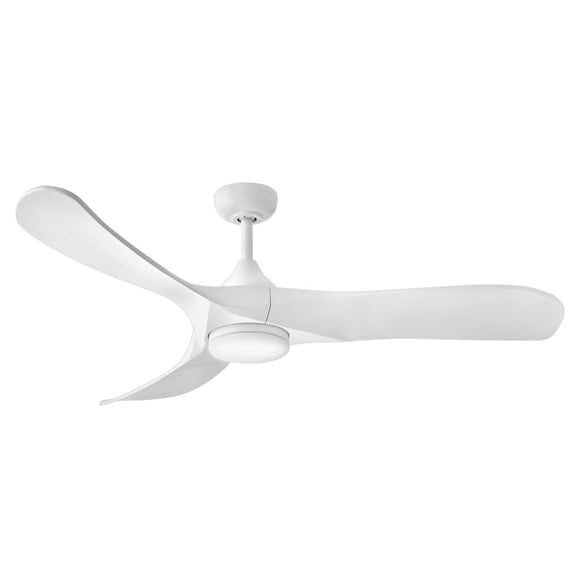 903856FWW-LDD Hinkley Lighting Swell Illuminated - 3 Blade Ceiling Fan with Light Kit In Modern Style-15 Inches Tall and 56 Inches Wide-Matte White