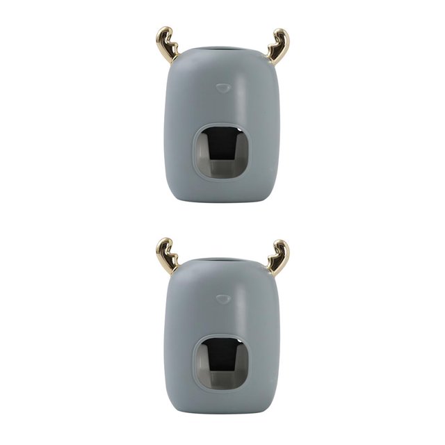 sweethay Exprimidor de de Dispensador de de montado en la pared Exprimidor de tubo colgante de plástico para baño, gris Type1 NO1