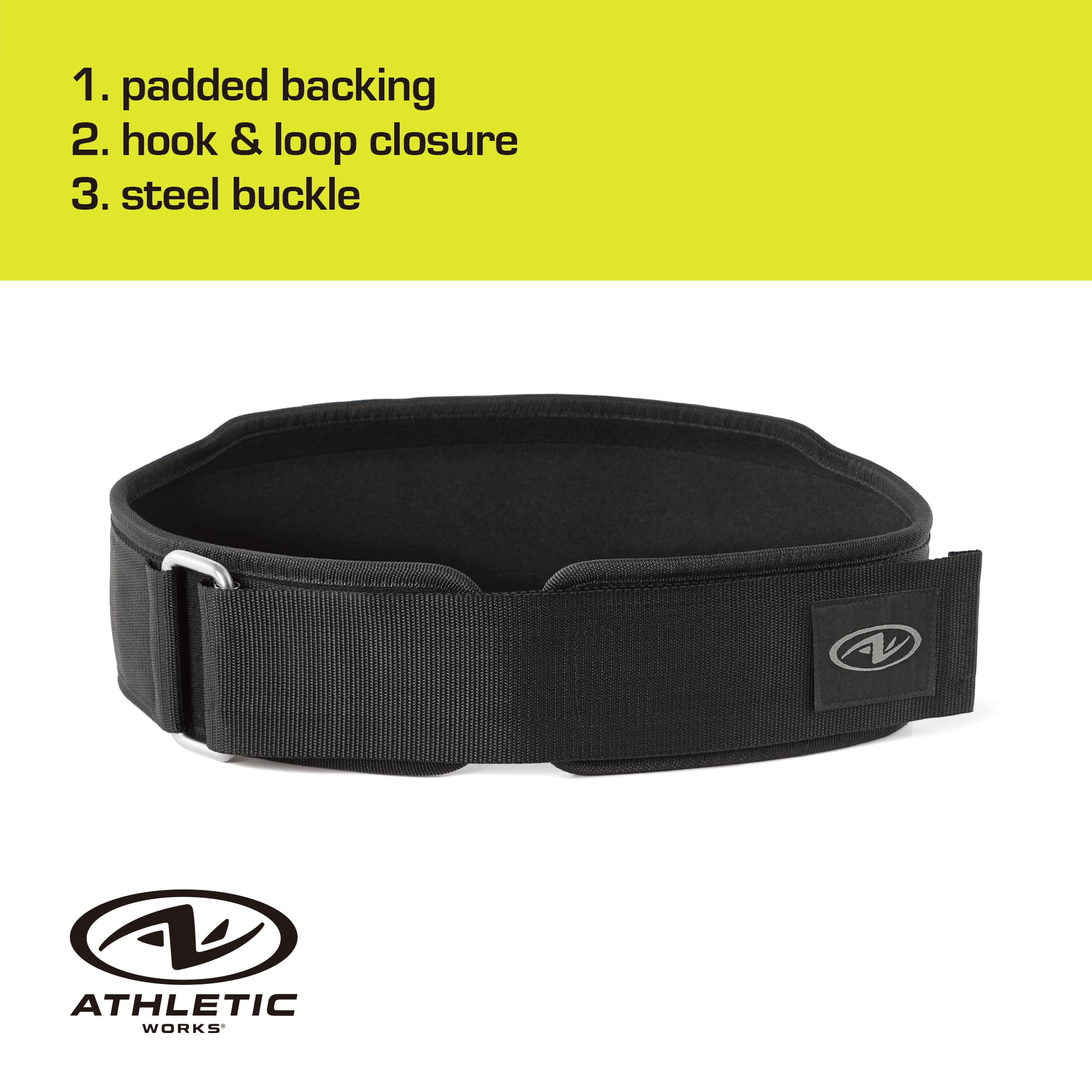 Athletic Works Weight Lifting Belt SM High Quality Material Waist Range 27in to 33in Adjustable Buckle – Your Ultimate Lifting Companion