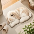thumbnail image 3 of Cute Rabbit Shaped Area Rug Bunny Floor Mat, Non-Slip Soft Plush Bedroom Bathroom Doormat, Cute Animal Indoor Home Decor Gift, 20 x 30 Inch Decorative Mat, 3 of 6
