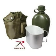 Rothco 3 Piece 1 Quart Canteen Kit With Cover & Aluminum Cup