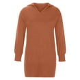thumbnail image 4 of Fesfesfes Women Dress Casual Solid V-Neck Long Sleeve Loose Dress Fall Blouse Pullover Tops Sale or Clearance, 4 of 8