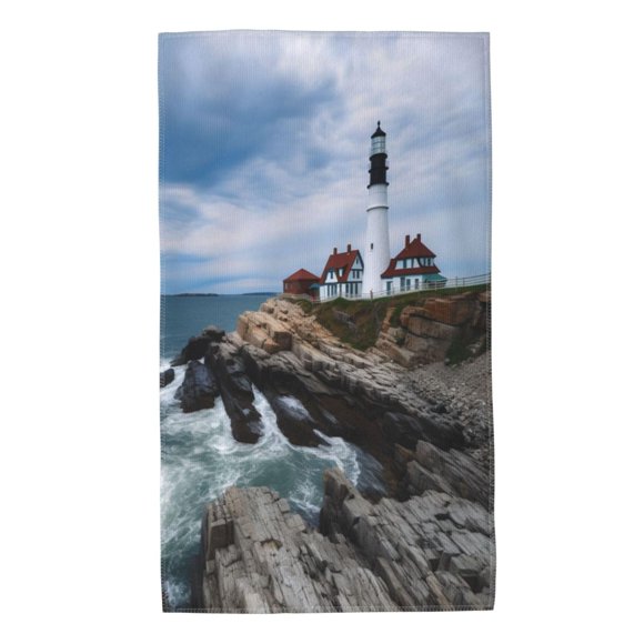 Aieefun Toallas De Mano Ultra Suaves Ocean Sea Lighthouse Toalla De Baño Para Deportes Decoración Del Hogar 27.5 X 15.7 Pulgadas