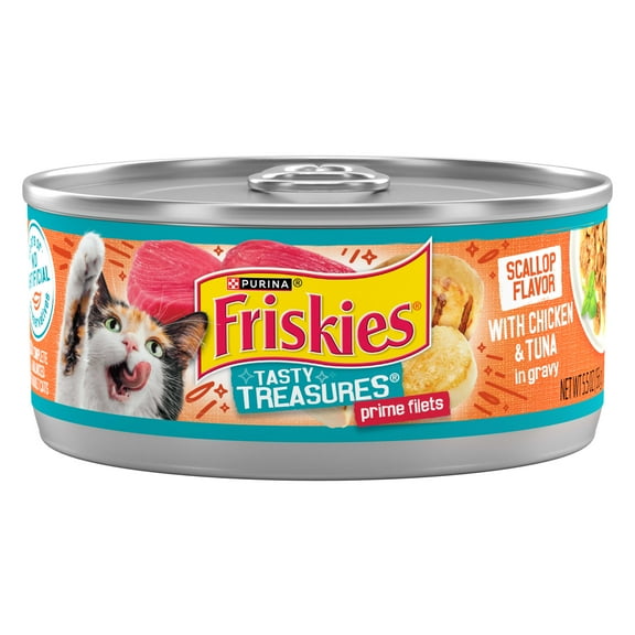 Purina Friskies Chicken and Tuna, Wet Cat Food, 5.5 oz Cans, 24 Pack