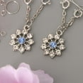 thumbnail image 3 of Stainless Rhinestone Flower Dangle Non, 3 of 8