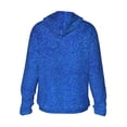 thumbnail image 3 of Daiia Blue Glitter UPF 50+ Sun Protection Hoodie Jacket Lightweight Long Sleeve Sun Shirt for Women Men with Pocket Hiking Outdoor-Large, 3 of 9