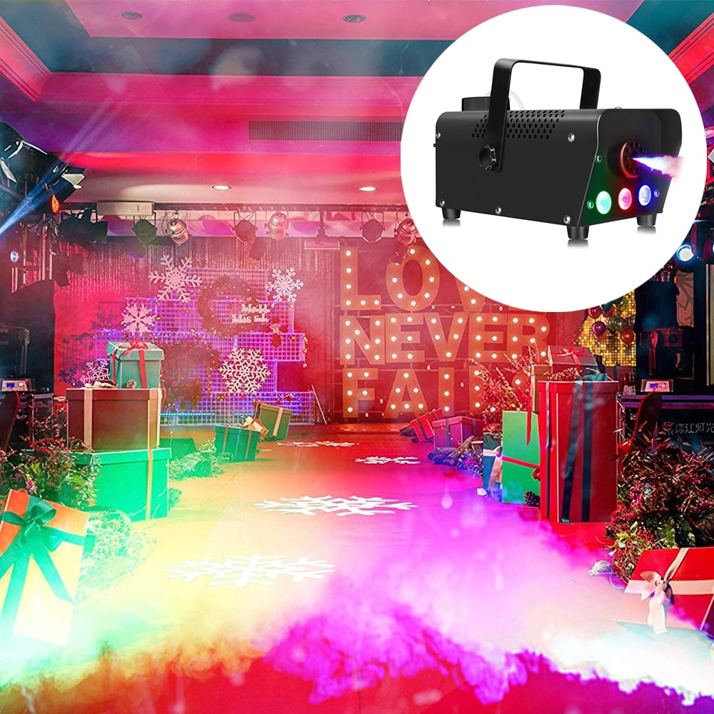 Wedding with Wireless and Wired Remote Control for Halloween Parties Fog Machine,500W Portable DJ Led Smoke Machine Red,Green,Blue Christmas Stage Show DJ Performance 